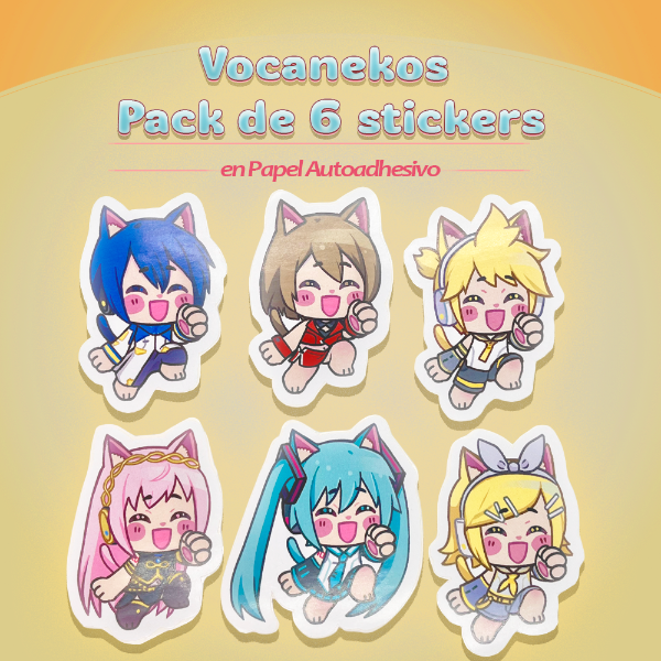 Producto - Vocanekos (pack 5 stickers)