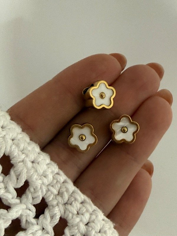 Producto - DD98 Dije para Pandora flor blanca