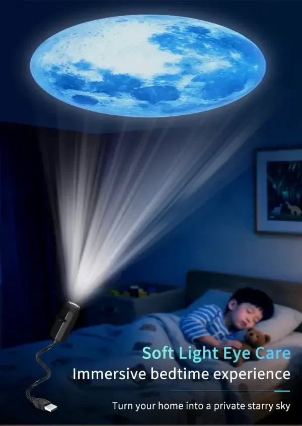 Producto - Mini Proyector Luz Led Nocturna Usb Luna Planetas 10 Chips - 7