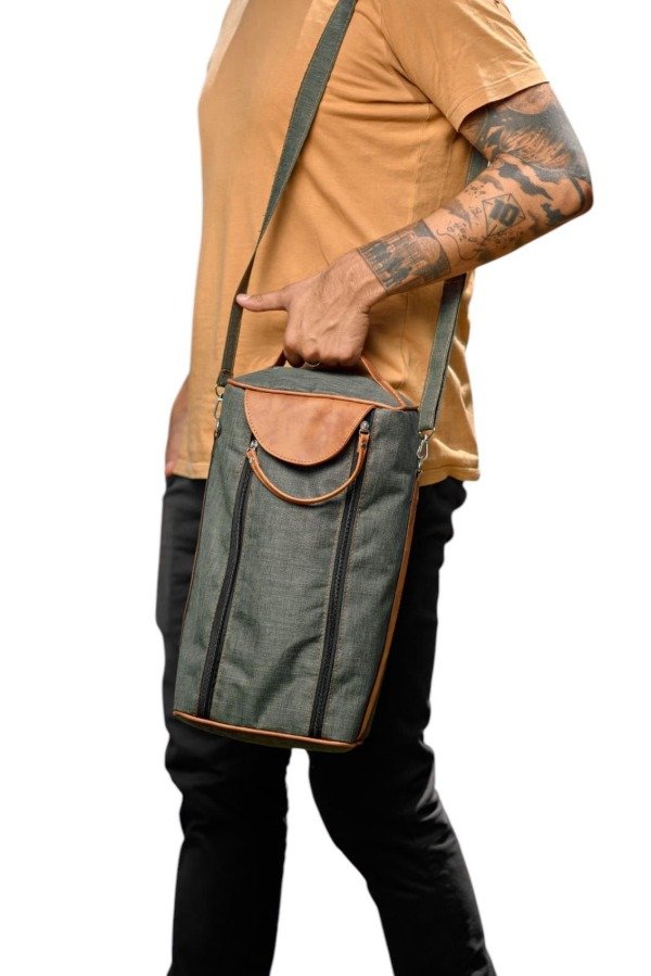 Producto - BOLSO DOBLE CIERRE CORDURA VERDE