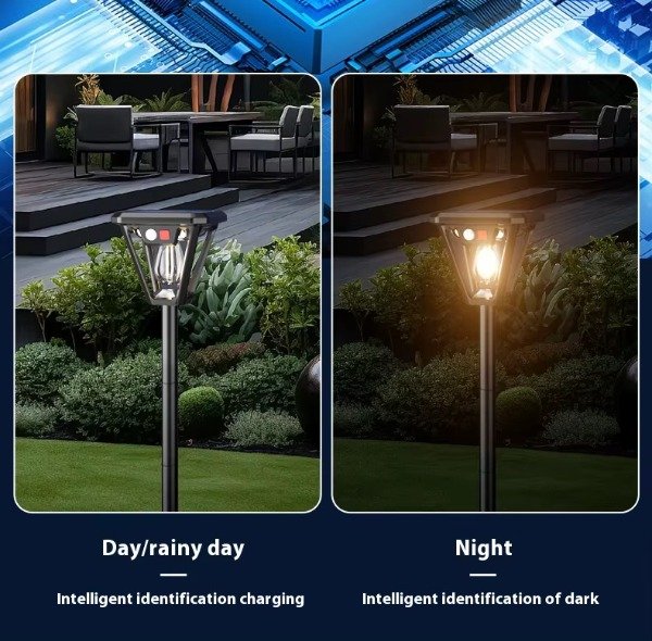 Producto - HG901 Lampara Solar Luz Cálida Sensor Pared/piso Exterior Jardin - 3