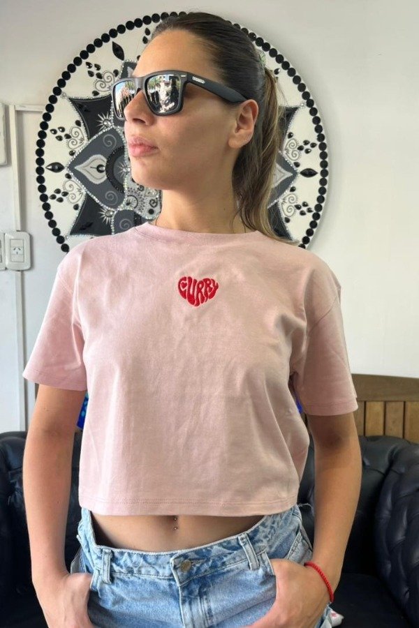 Producto - CROP TOP CURRY LOVE rosa