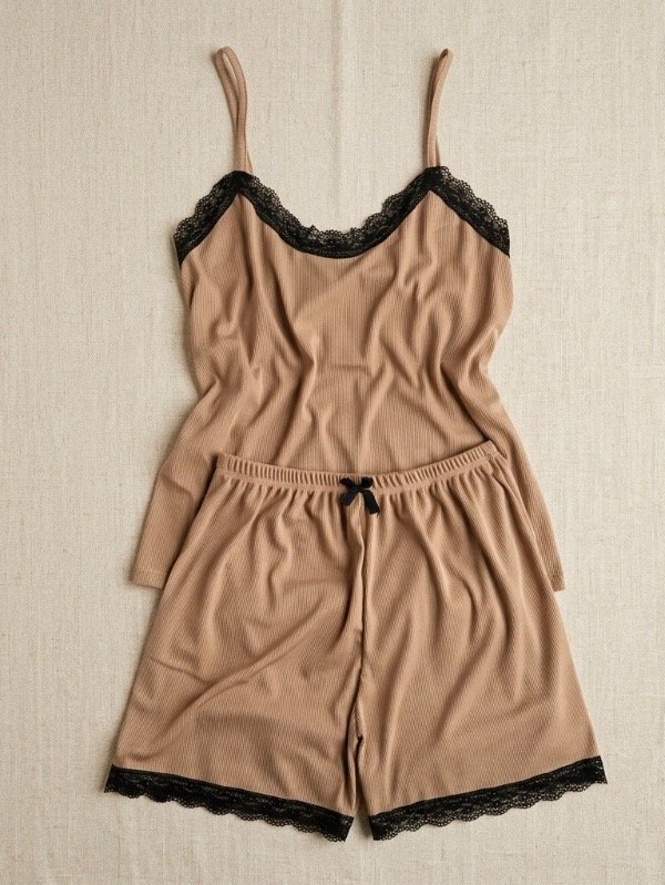 Producto - PIJAMA BRETELERO DE MORLEY LISO BEIGE