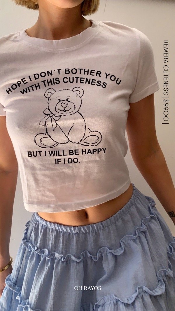 Producto - Remera Cuteness Blanco