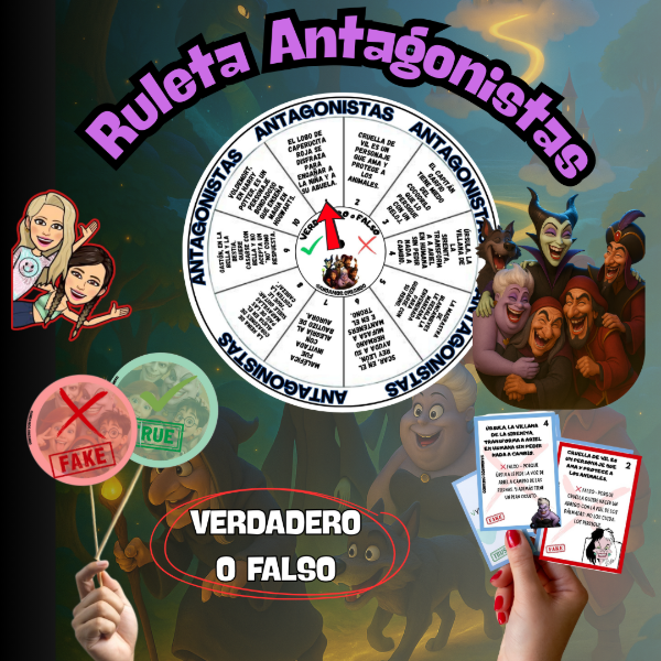 Producto - RULETA VERDADERO O FALSO. ANTAGONISTAS