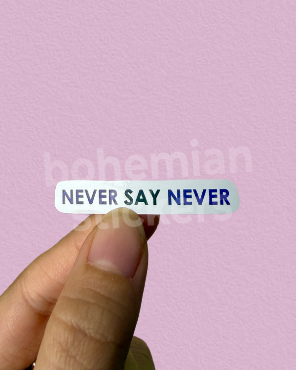 Producto - NEVER SAY NEVER - Sticker Individual de Justin Bieber
