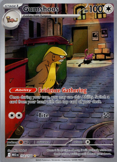 Producto - Gumshoos - 153/132 - Mega Evolution - Holo