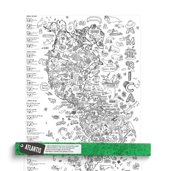 Producto - LAMINAS PARA COLOREAR ATLANTIS PROYECTO AMERICA ANIMALES - 0
