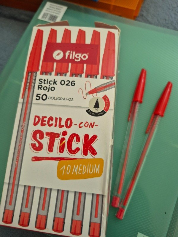 Producto - Lapicera Roja Filgo. Trazo medio