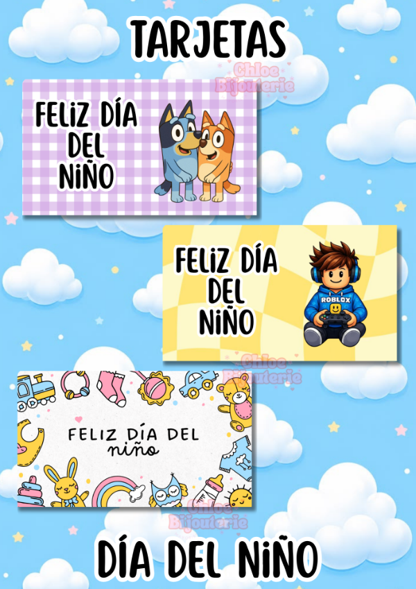 Producto - Tarjetas dia del niño x 10und (10x6) mix - 1