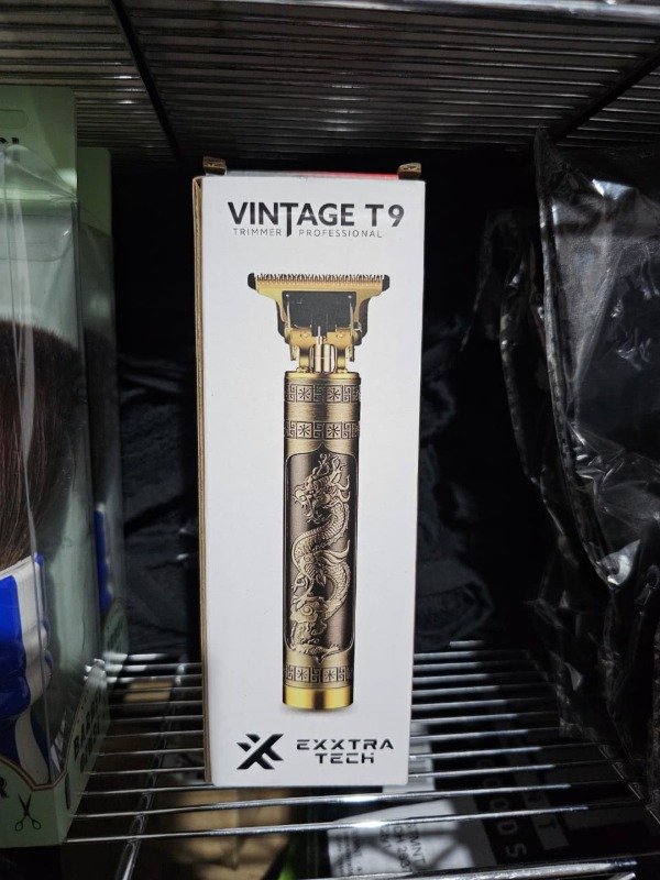 Producto - Maquina De Cortar Pelo Recortadora Patillera Vintage T9 Color Negro Recargable - 3