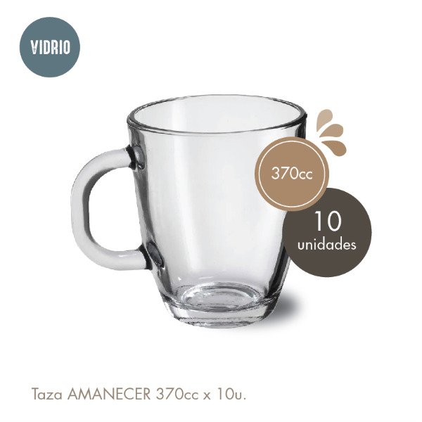 Producto - Taza de vidrio Amanecer 370cc