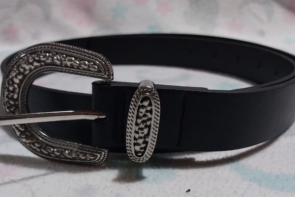 Producto - Cinto negro hebilla trabajada
