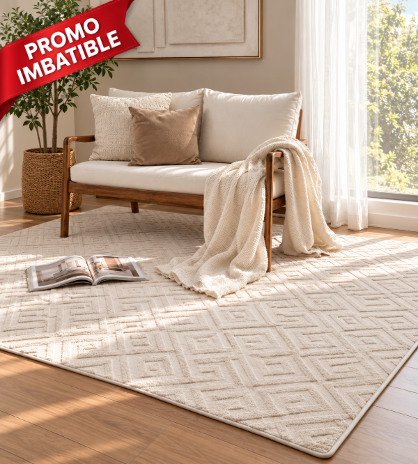 Producto - ALFOMBRA GRECIA 160X230 - CREMA - PROMO IMBATIBLE