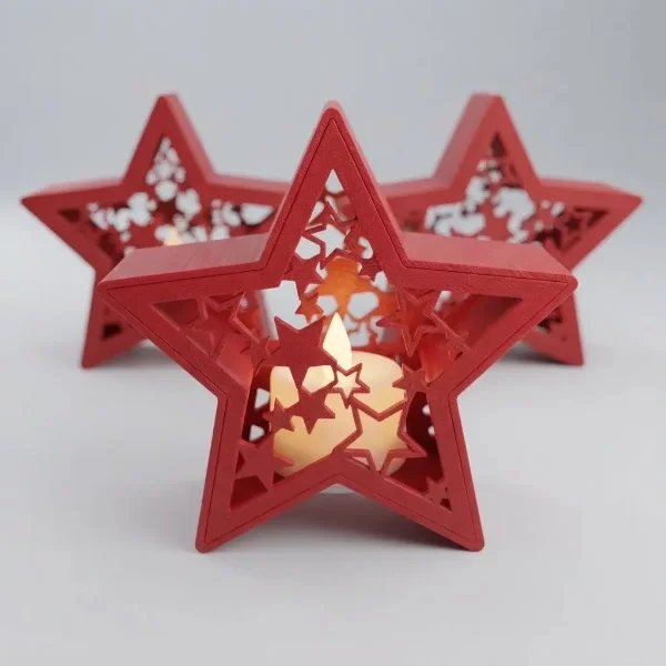 Producto - Centro De Mesa - Estrella Navidad Calada c/Luz - 1