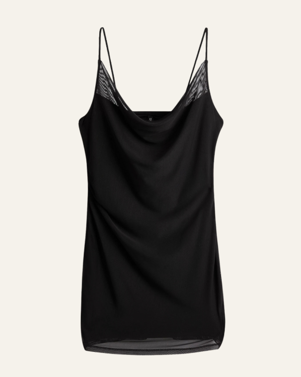 Producto - Vestido HYM draped Microtul negro