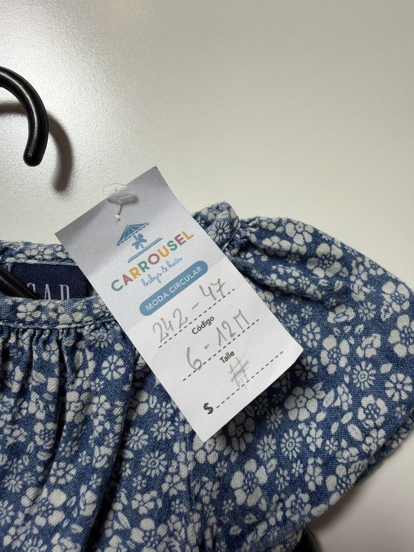 Producto - Vestido denim floral Gap 6-12 meses - 4