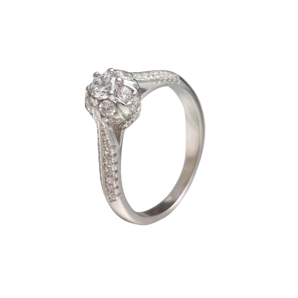 Producto - Anillo de Plata 925 Solitario Corona