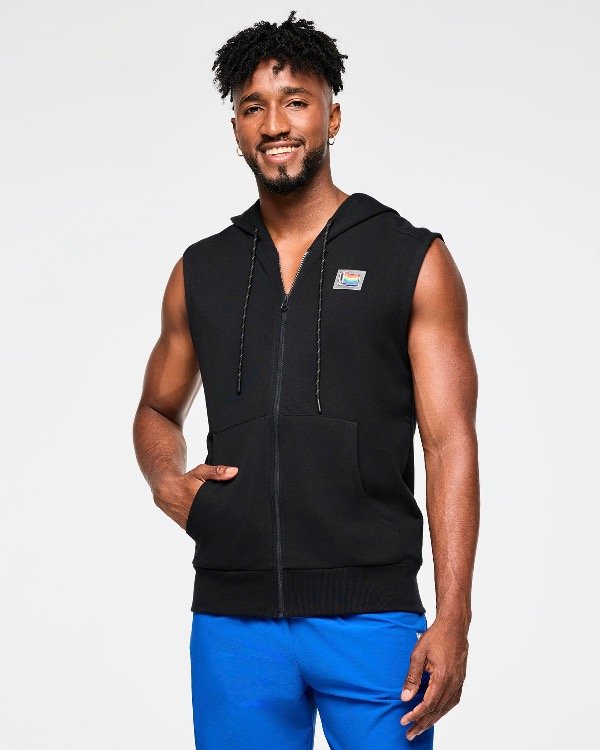 Producto - Zumba Men's Sleeveless Zip Up Hoodie - 0