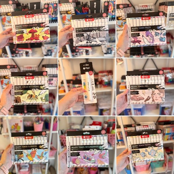 Producto - Kit de 8 cajas de marcadores Filgo Alloy + blender de regalo