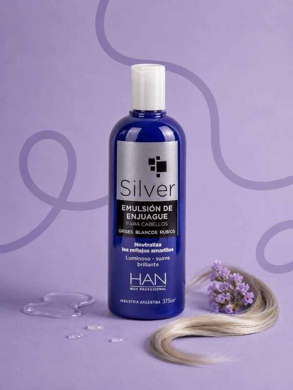 Producto - Acondicionador Silver Matizador Rubios y Canas 375 ml HAN Profesional