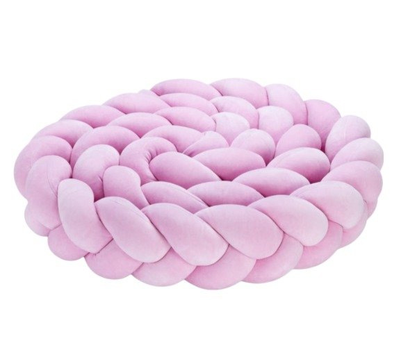 Producto - Chichonera Trenzada de Plush de 3 Cabos - Rosa