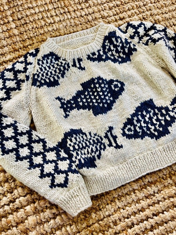 Sweater Pez Natural y Negro — imagen 6