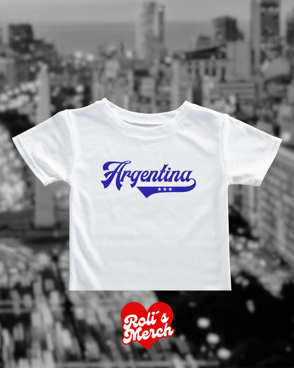 Baby tee de Argentina con estrellas
