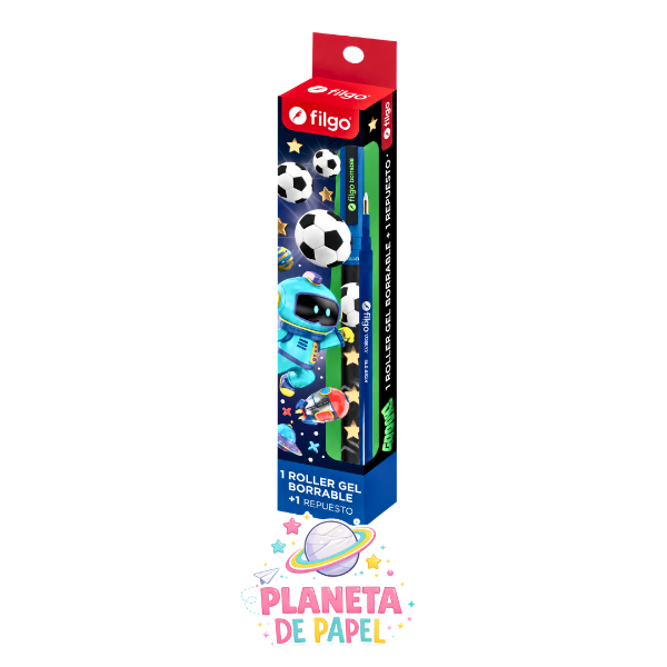 Producto - Boligrafo gel borrable Nene c/repuesto FILGO en caja