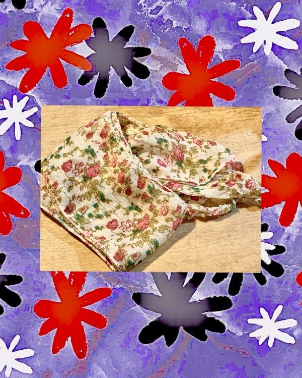 Producto - Pañuelo fino p/vincha diseño Floreado Rosas