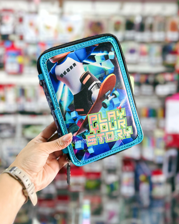 Producto - Cartuchera 2 pisos patineta