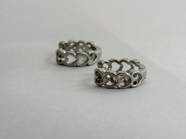 Producto - Aros Argollas Huggies Corazones Calados 2 en 1