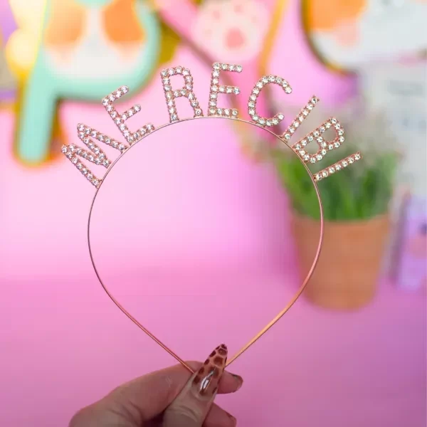 Producto - VINCHA DE EGRESADAS "ME RECIBI" ROSA GOLD