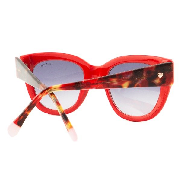 Producto - Las Oreiro 6206 Rojo Brillo - Cristales Gris Degradé - 2