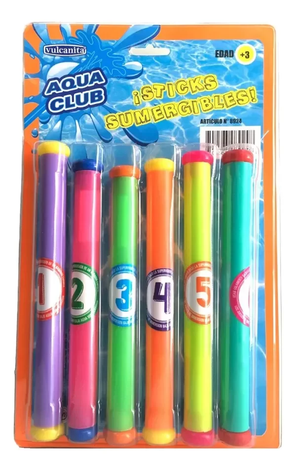 Producto - Juego Buceo 6 Sticks Palos Palito Sumergible Pileta Natación
