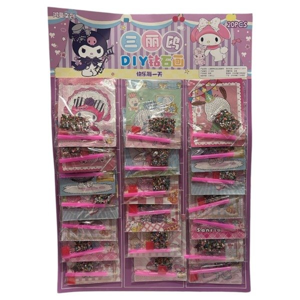 Producto - JUEGO DE GEMAS CON DIAMANTES BLISTER X UNIDAD SAN RIO (diamond painting)