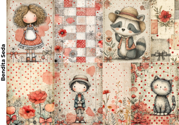 Producto - Bendita Seda 025 Dots and flowers