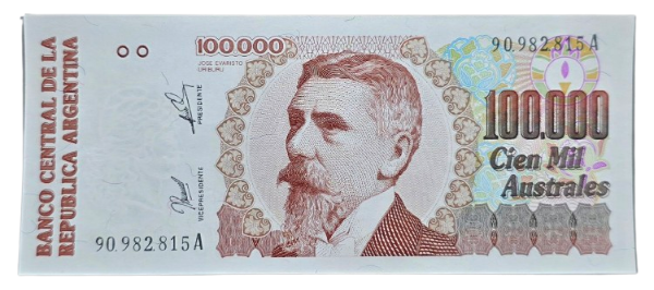 Producto - 100.000 Australes (González Fraga - González) Bott.2891 Aunc