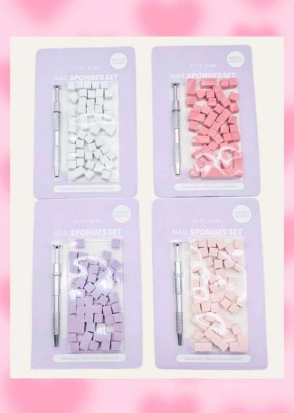Producto - KIT MINI ESPONJITAS DEGRADE + PINZA CITY GIRL