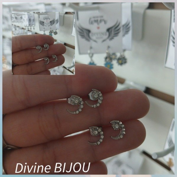Producto - Aros lunas plateado A.Q