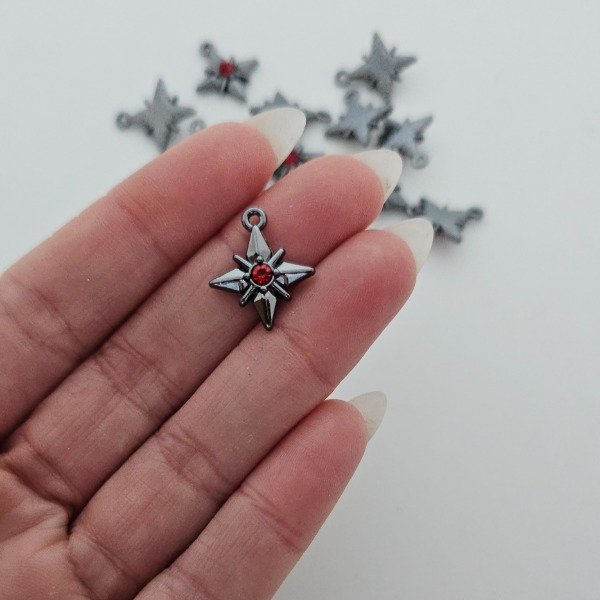 Producto - Dije Estrella polar mini estras rojo x 5 u. - 1