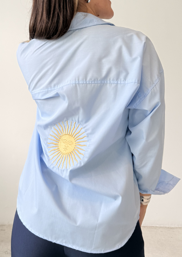 Producto - Camisa MURCIA [Bordada] - Celeste