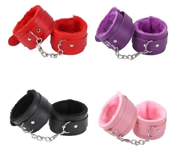 Producto - Esposas cuerina con peluche importado (color a elección)
