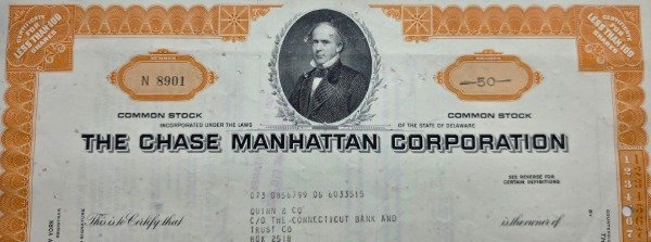 Producto - Certificado de Acciones (Firma autógrafa de David Rockefeller 1969) - 2