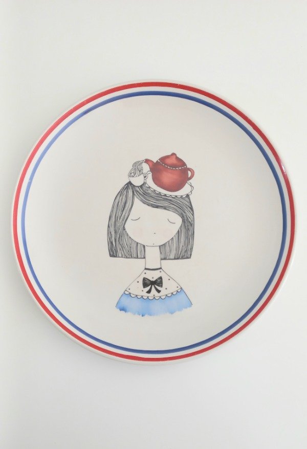 Producto - Plato tetera roja