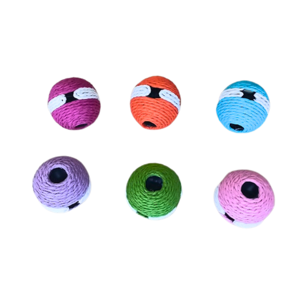 Producto - Pelota Sisal con Hueco Nuevo Sol 6 cm de Diametro 8682250930010