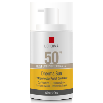 Producto - Dherma Sun Fotoprotector Facial con Color FPS50 60ml - Lidherma