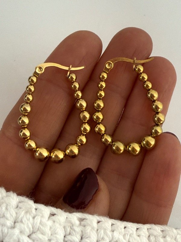 Producto - AD414 Aros bolitas 3 cm