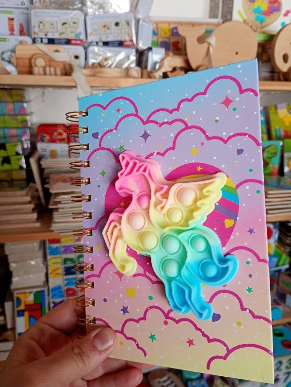 Producto - Cuaderno POP-IT. Tapa dura, espiral metálico, hojas ralladas A5. ROSA. - 2