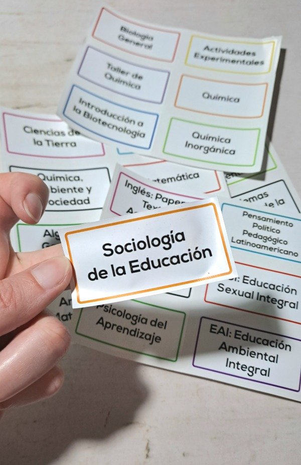 Producto - Etiquetas escolares/universitarias x 20 Uni.